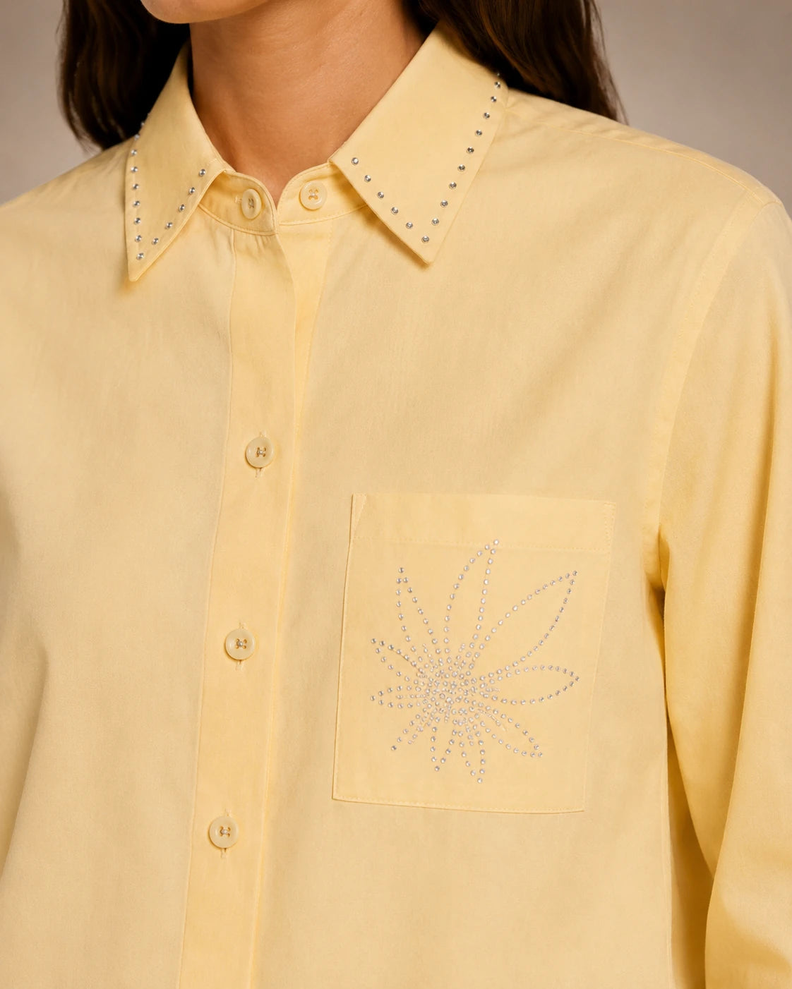Chemise Strass Jaune