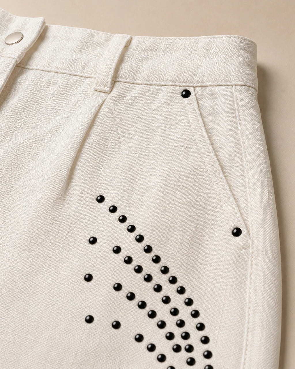 Short Taille Haute Ivoire Arcs & Strass
