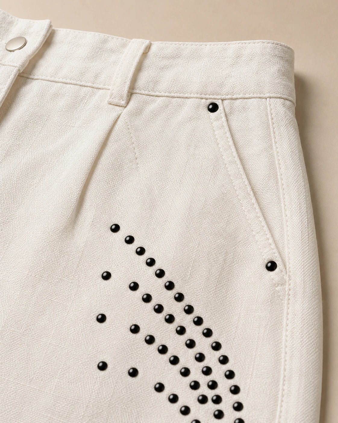 Short Taille Haute Ivoire Arcs & Strass