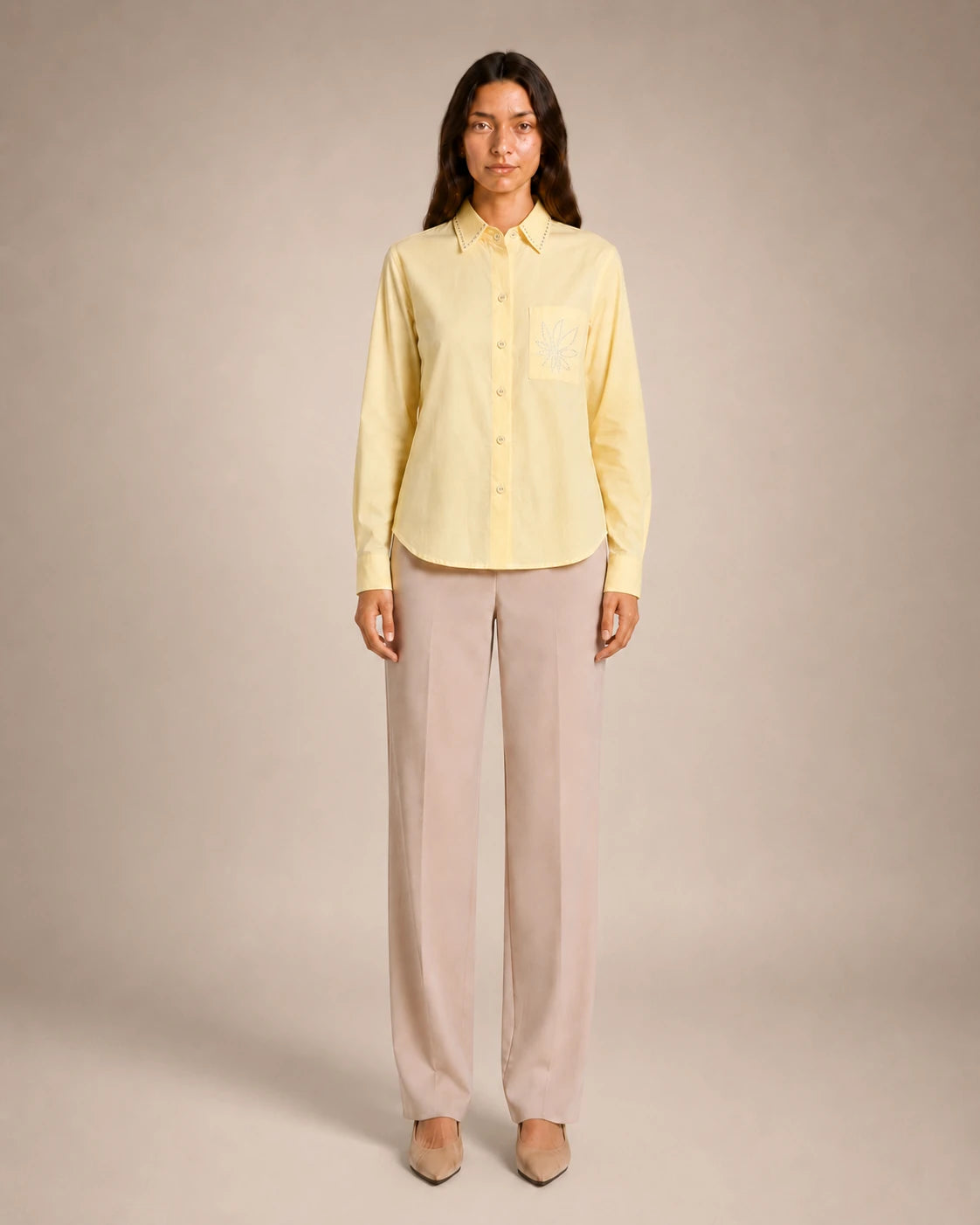 Chemise Strass Jaune