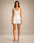 Short Taille Haute Ivoire Arcs & Strass