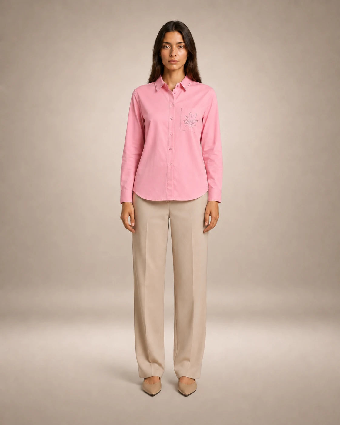 Chemise Strass Rose