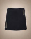 Mini-Jupe Losanges & Strass Noir