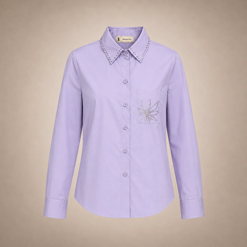 Chemise Strass Lavande
