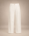Pantalon Large Vague & Strass Blanc