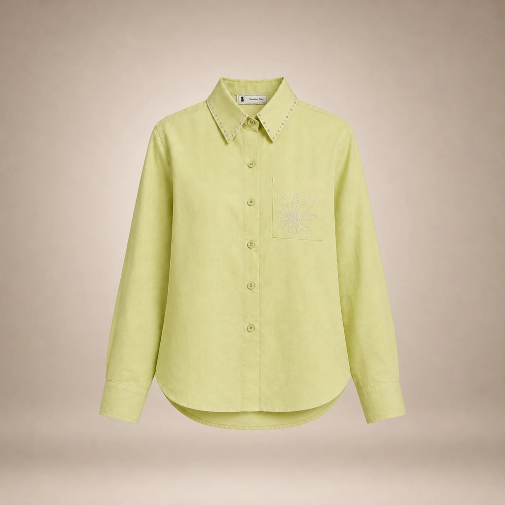 Chemise Strass Vert Citron