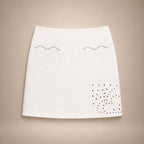 Mini-Jupe Strass Constellation Blanc