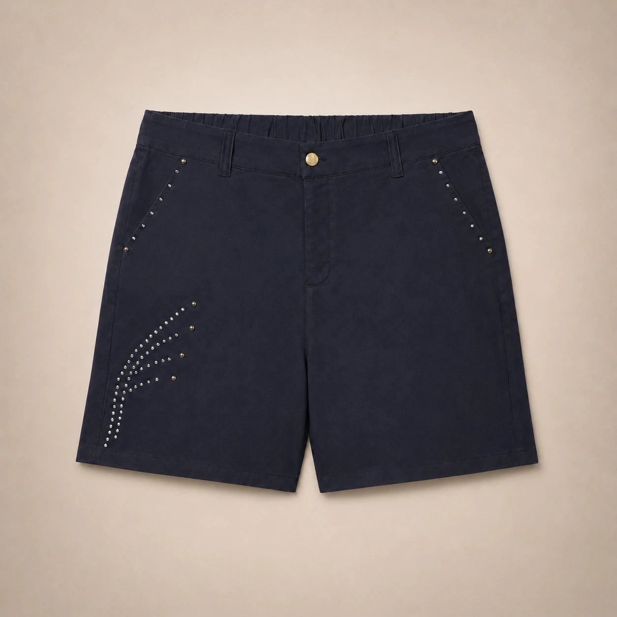 Short Taille Haute Éventail & Strass Noir