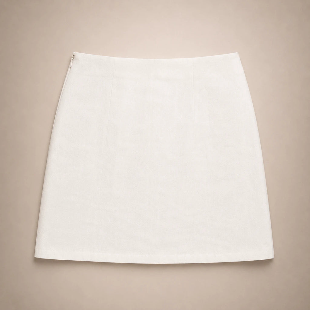 Mini-Jupe Strass Constellation Blanc