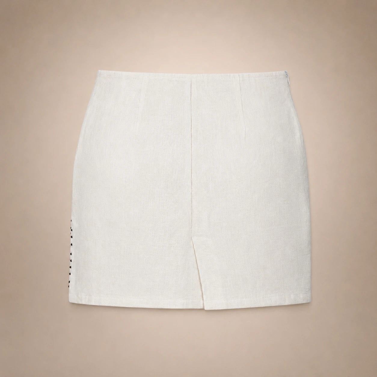 Mini-Jupe Arabesques & Strass Blanc